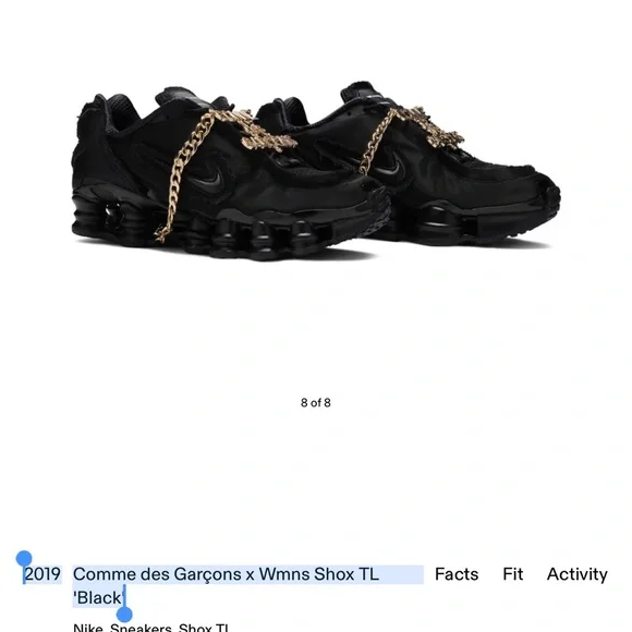 Nike | Shoes | 29comme Des Garons X Wmns Shox Tl Black